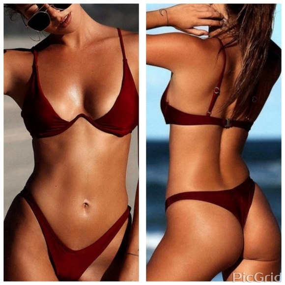 October Love Other - Sexy Plunging 2 piece Bikini High cut Leg Bikini